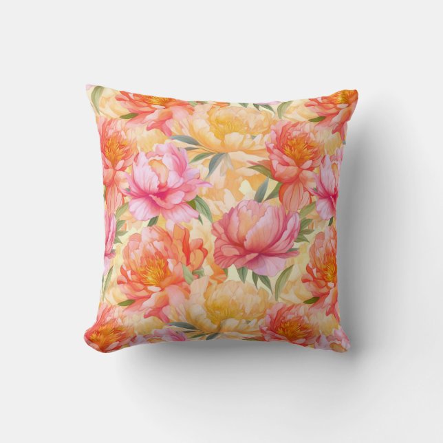 Oreiller Fleurs de Pivoine (Recto)
