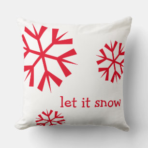 Oreiller flocon de neige Holiday Let it Snow