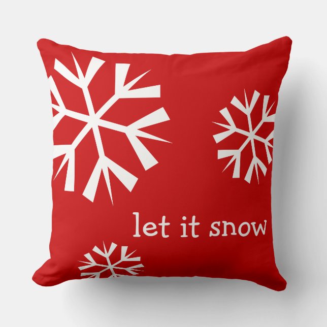 Oreiller flocon de neige Holiday Let it Snow (Recto)