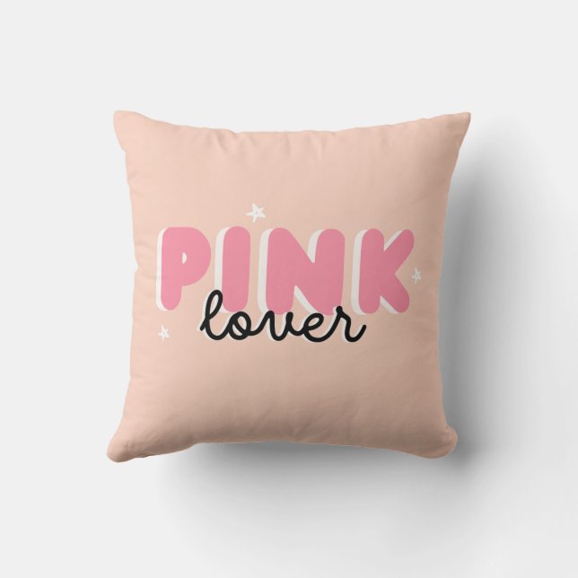 Oreiller Floral Esthétique Rose Doux – Confortable (Verso)