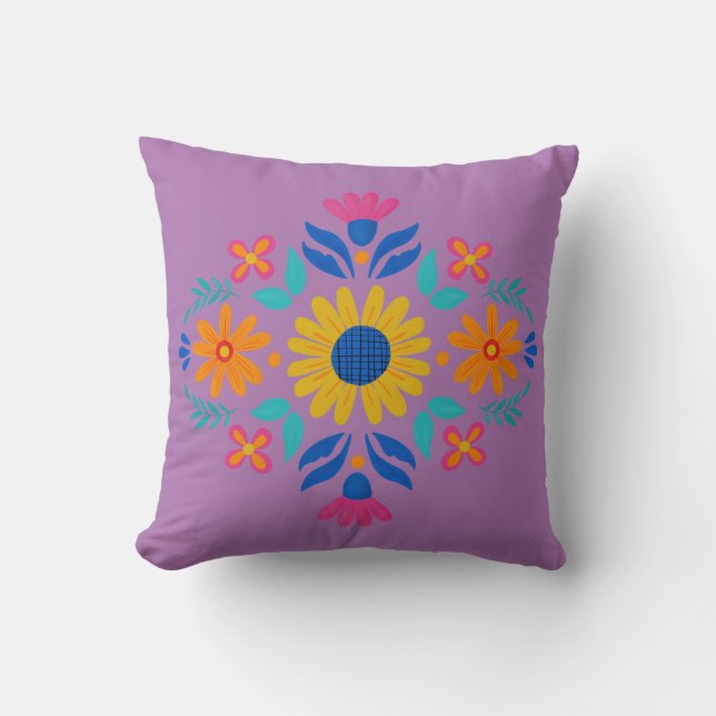 Oreiller Floral Fiesta Violet (Recto)