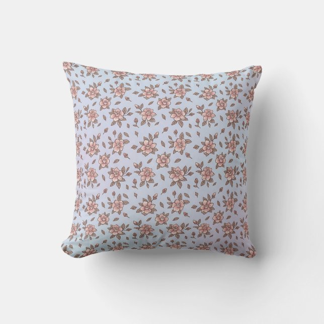 Oreiller Floral Vaporwave Maison Moderne (Recto)