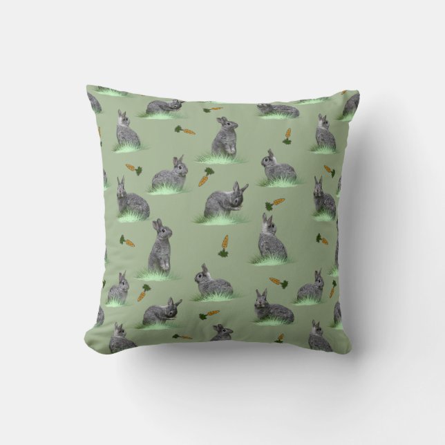 Oreiller Folie Carotte de Lapin (Vert) (Recto)