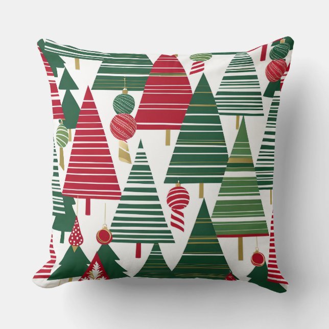 oreiller forêt de sapins de Noël (Recto)
