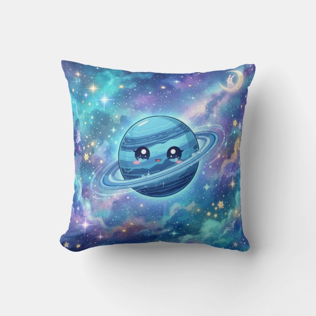 Oreiller Galaxie de la Planète Bleue Mignonne (Recto)