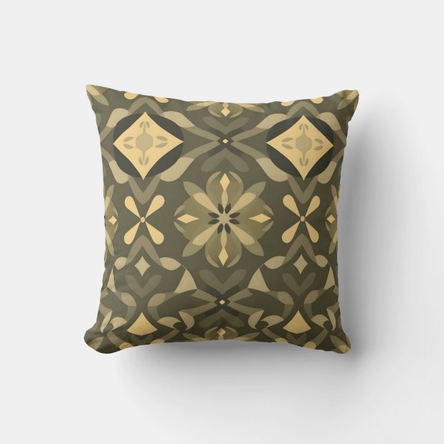 Oreiller Géométrique Audacieux - Décoration de Mai (Recto)