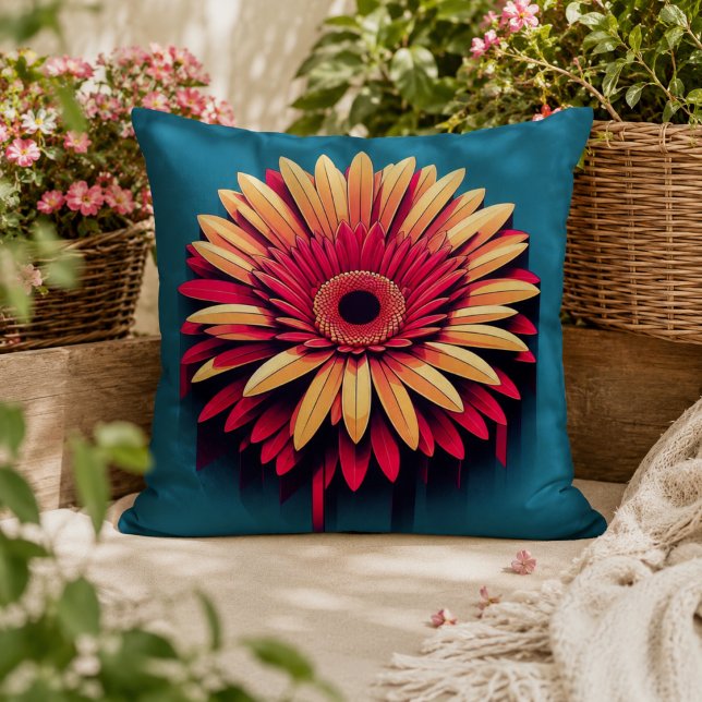 Oreiller Gerbera Daisy pour un Confort Inspiré du  (Gerbera Daisy Pillow for Garden-Inspired Comfort)