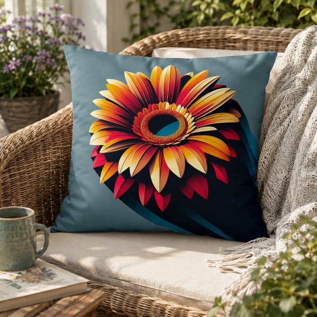 Oreiller Gerbera Daisy pour un Confort Inspiré du  (Gerbera Daisy Pillow for Garden-Inspired Comfort)