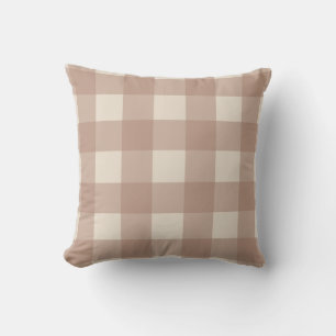 Oreiller Gingham Neutre Chaud 