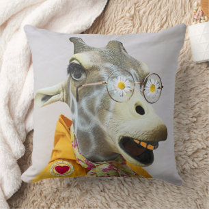 Oreiller girafe amusant !