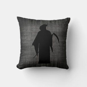 Oreiller gothique sombre Faucheur sinistre