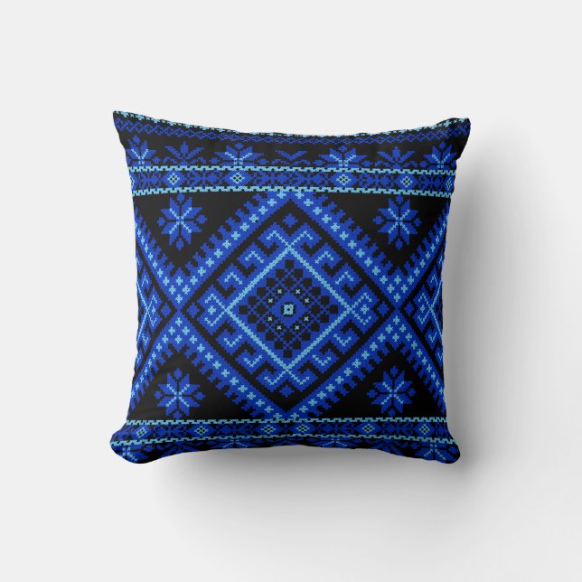 Oreiller GRANDE Broderie Ukrainienne Imprimée (Recto)
