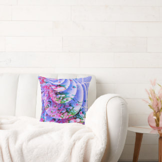 Oreiller graphique lilas avec design unique