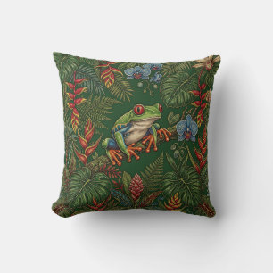 Oreiller Grenouille aux Yeux Rouges Coussin Tropic