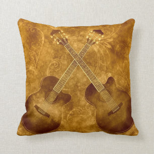 Oreiller Guitares Acoustiques Vintage