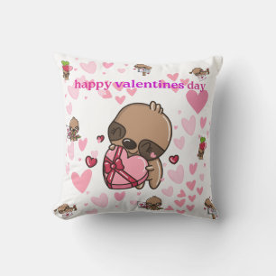 Oreiller Heureuse Sainte-Valentin Sloth Throw