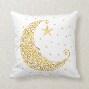 Oreiller Homme en Lune en Or