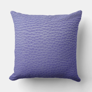 Oreiller imprimé aspect cuir bleu royal