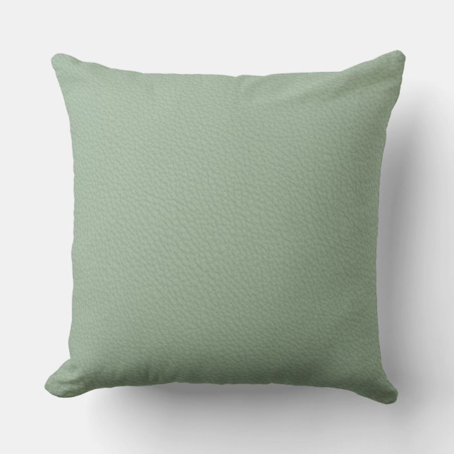 Oreiller imprimé aspect cuir bleu sarcelle (Recto)