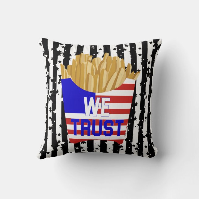 Oreiller 'In Fries We Trust'  (Verso)