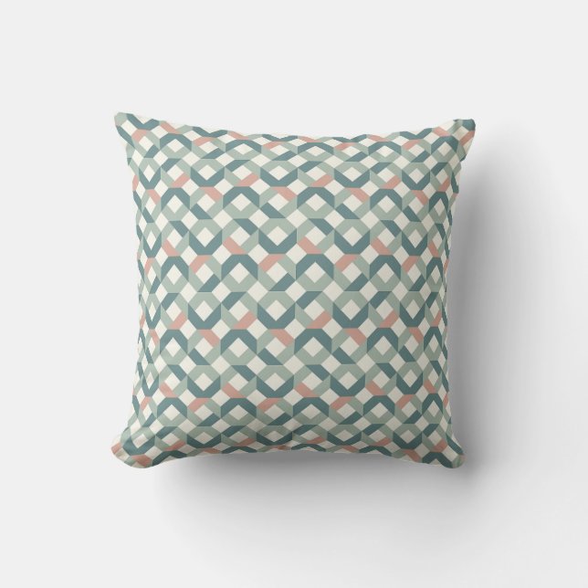 Oreiller inspiré d'un quilt géométrique moderne (Recto)