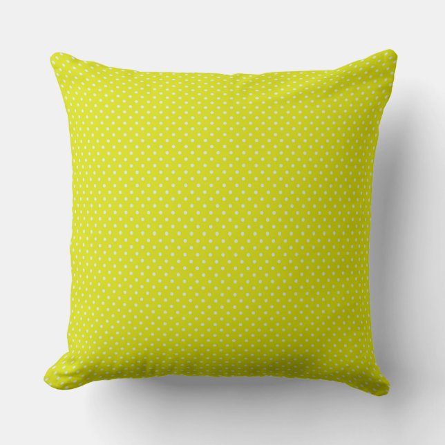 Oreiller Jaune Et Blanc Pois (Recto)