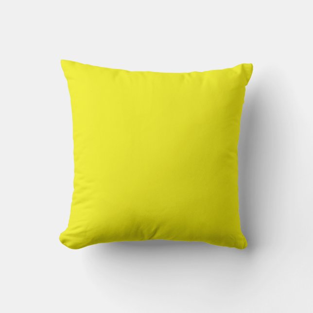 oreiller jaune vif uni (Recto)