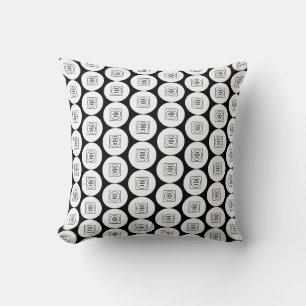 Oreiller jetable à motif répétitif de logo ou d'im