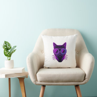 Oreiller jetable de chat néon Cyberpunk - Esthétiq