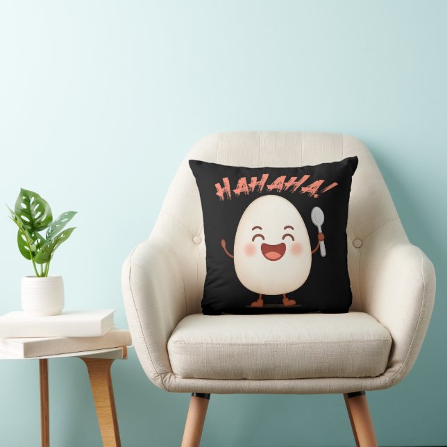 Oreiller jetable de dessin animé d'œuf drôle qui r (Chaise)