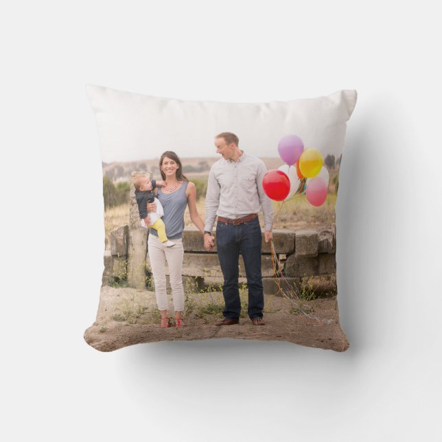 Oreiller jetable double face avec photo de famille (Recto)