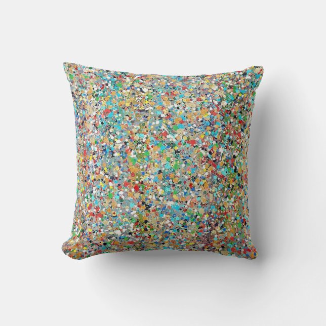 Oreiller jetable en poly de 16 x 16 de Confetti (Recto)