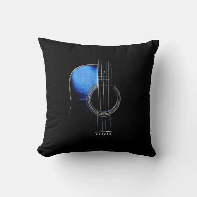 Oreiller jetable guitare acoustique réversible (Recto)