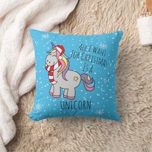 Oreiller jetable licorne de Noël