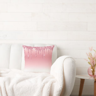 Oreiller jetable pailleté rose qui coule