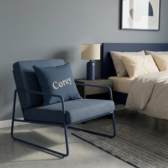 Oreiller jetable personnalisé Bleu/Vanille (Créateur téléchargé)