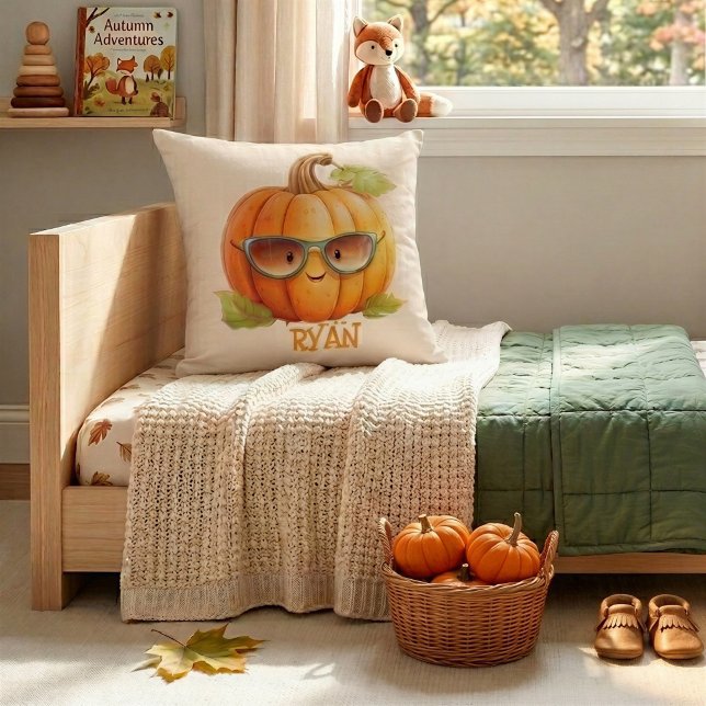 Oreiller jetable personnalisé Citrouille orange mi (Créateur téléchargé)