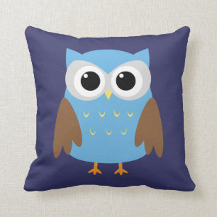 Oreiller jetable pour enfants Chouette Bleue Migno