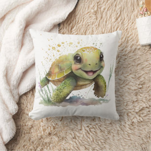Oreiller jetable Tortue Mignonne et Joyeuse