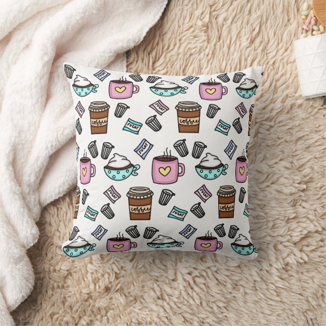 oreiller jetable turquoise et rose (Couverture)