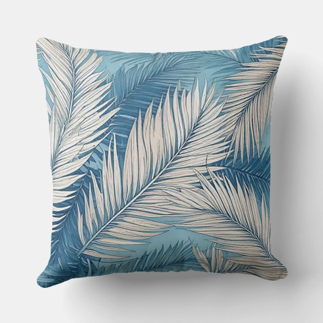 Oreiller jeté à feuilles de palmier Botanical Bree (Verso)