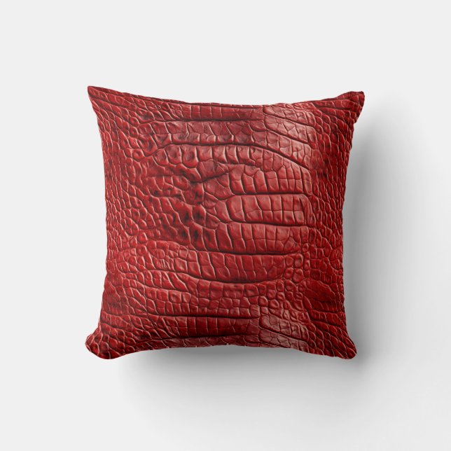 Oreiller jeté à motif crocodile (Recto)