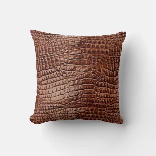 Oreiller jeté à motif crocodile (Recto)