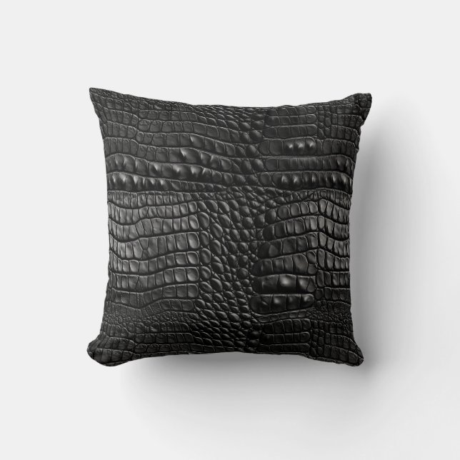 Oreiller jeté à motif crocodile (Recto)