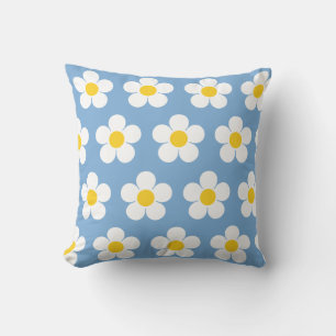 Oreiller jeté à motif Daisy Print
