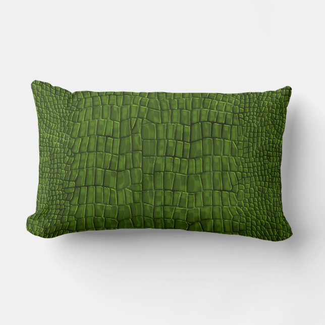 Oreiller jeté à motif d'alligator (Recto)