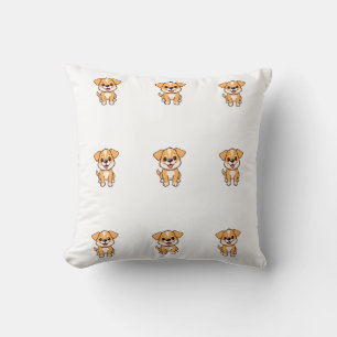 Oreiller jeté à motif de chiot de dessin animé mig