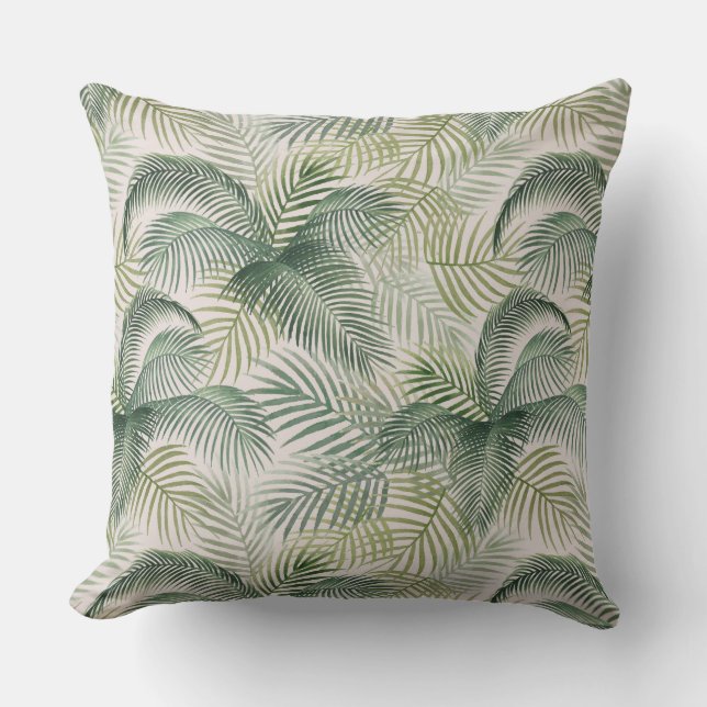 Oreiller jeté à motif de palmier (Recto)