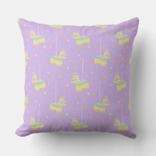 Oreiller jeté à motif de pinata pastel