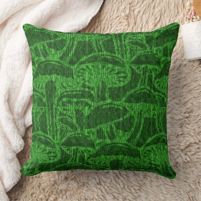 Oreiller jeté à motif d'histoire de champignon (Couverture)
